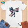 Physical Item S / White American Powerlifting Eagle ~ Limited Edition "USA Excellence" ~ Softstyle T-Shirt
