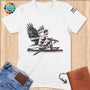 Physical Item S / White American Rowing Angel ~ Limited Edition "USA Excellence" ~ Softstyle T-Shirt