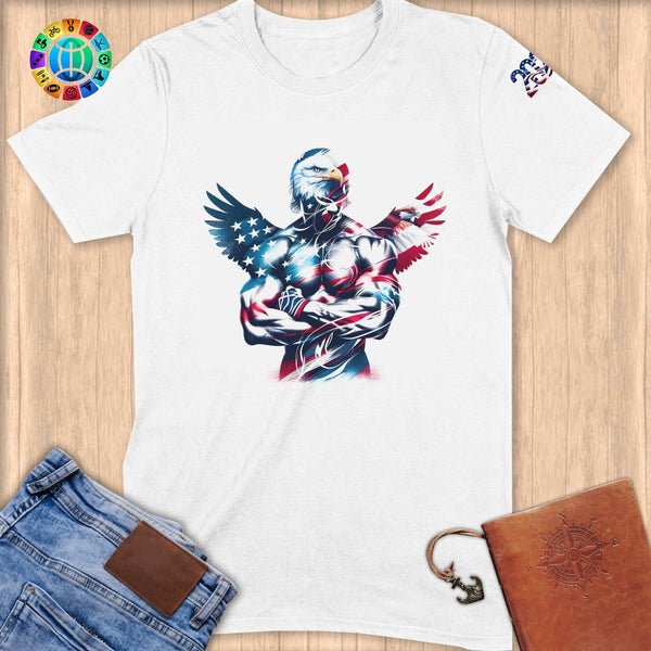 Physical Item S / White Champion Patriot~Limited Edition 2024 "USA Excellence" ~ Softstyle T-Shirt