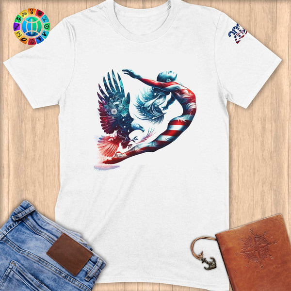 Physical Item S / White Diving Freedom~Limited Edition 2024 "USA Excellence" ~ Softstyle T-Shirt