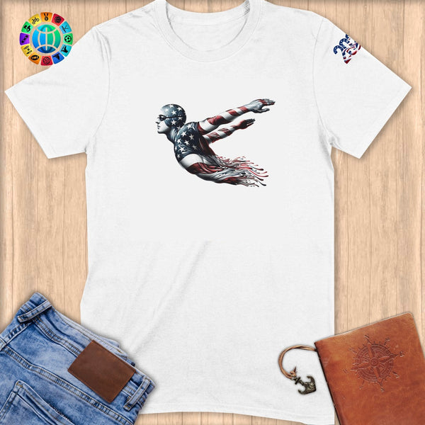 Physical Item S / White Diving Sensation ~ Limited Edition 2024 "USA Excellence" ~ Softstyle T-Shirt