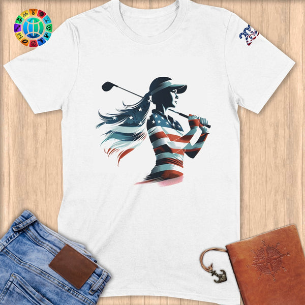 Physical Item S / White Golf Freedom ~ Limited Edition 2024 "USA Excellence" ~ Softstyle T-Shirt