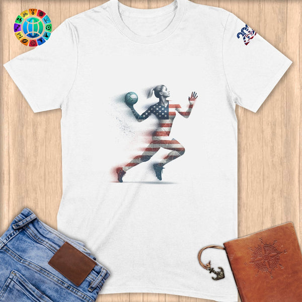 Physical Item S / White Handball Freedom ~ Limited Edition 2024 "USA Excellence" ~ Softstyle T-Shirt