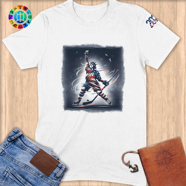 Physical Item S / White Hockey Power ~ Limited Edition 2024 "USA Excellence" ~ Softstyle T-Shirt