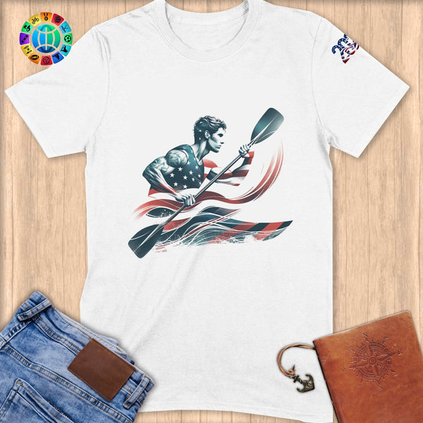 Physical Item S / White Kayaking Glory ~ Limited Edition 2024 "USA Excellence" ~ Softstyle T-Shirt