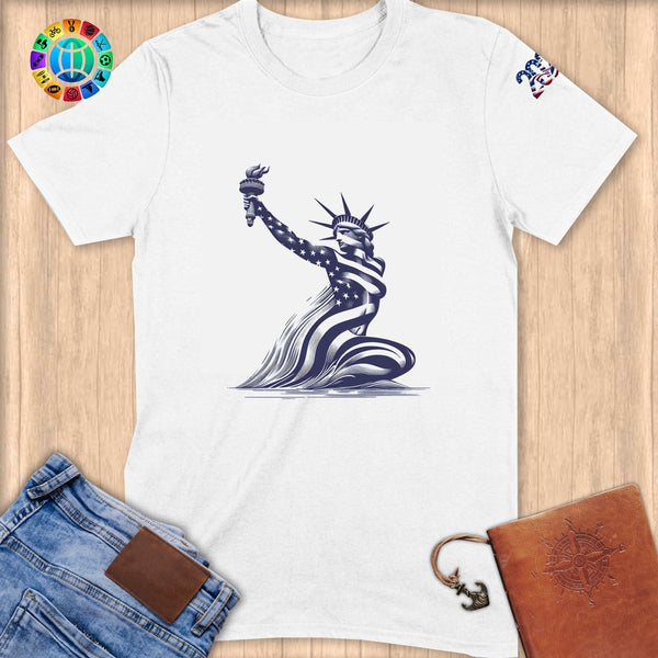 Physical Item S / White Liberty Beautiful Swim ~ Limited Edition 2024 "USA Excellence" ~ Softstyle T-Shirt