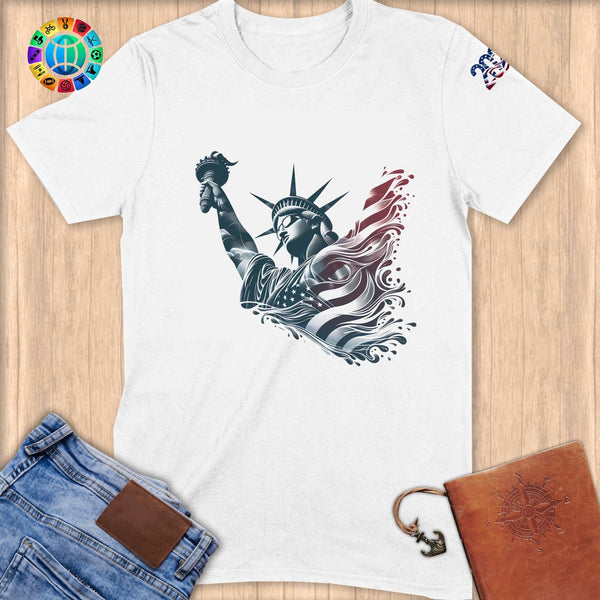 Physical Item S / White Liberty Swim ~ Limited Edition 2024 "USA Excellence" ~ Softstyle T-Shirt