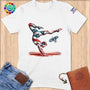 Physical Item S / White Patriotic Gymnast and Eagle ~ Limited Edition "USA Excellence" ~ Softstyle T-Shirt