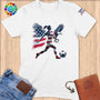 Physical Item S / White Patriotic Soccer Hero ~ Limited Edition "USA Excellence" ~ Softstyle T-Shirt