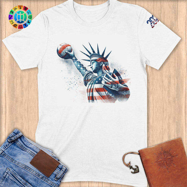 Physical Item S / White Pride Handball ~ Limited Edition 2024 "USA Excellence" ~ Softstyle T-Shirt