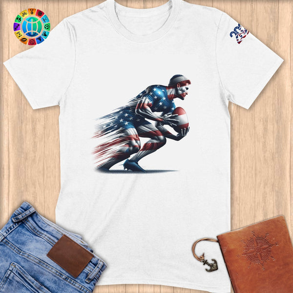 Physical Item S / White Rugby Strength ~ Limited Edition 2024 "USA Excellence" ~ Softstyle T-Shirt