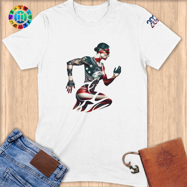 Physical Item S / White Running Dance~Limited Edition 2024 "USA Excellence" ~ Softstyle T-Shirt