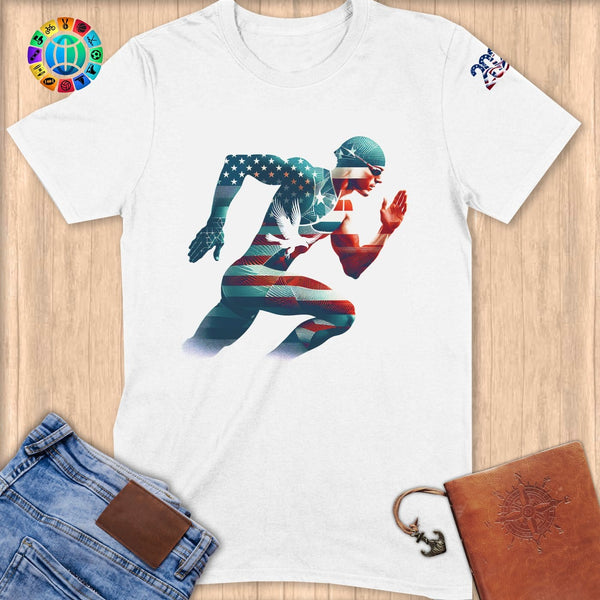 Physical Item S / White Speed~Limited Edition 2024 "USA Excellence" ~ Softstyle T-Shirt