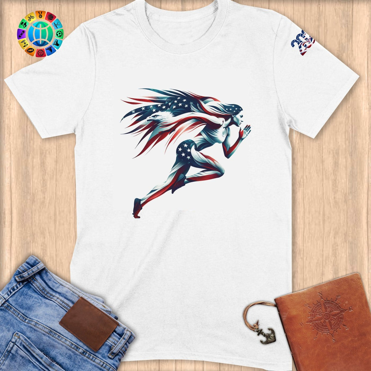 Physical Item S / White Sprinter Wings ~ Limited Edition "USA Excellence" ~ Softstyle T-Shirt
