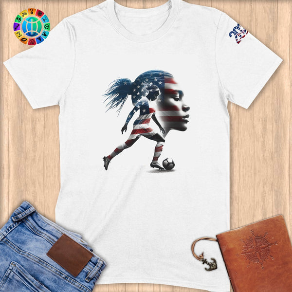 Physical Item S / White Stars Stripes Dreams ~ Limited Edition "USA Excellence" ~ Softstyle T-Shirt