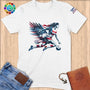 Physical Item S / White Stars Stripes Eagle Soccer Goals ~ Limited Edition "USA Excellence" ~ Softstyle T-Shirt