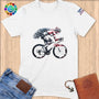Physical Item S / White American Eagle Cyclist ~ Limited Edition "USA Excellence" ~ Softstyle T-Shirt
