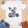 Physical Item S / White American Eagle Powerlifter ~ Limited Edition "USA Excellence" ~ Softstyle T-Shirt