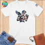 Physical Item S / White American Flag Eagle Boxer~Limited Edition 2024 "USA Excellence" ~ Softstyle T-Shirt
