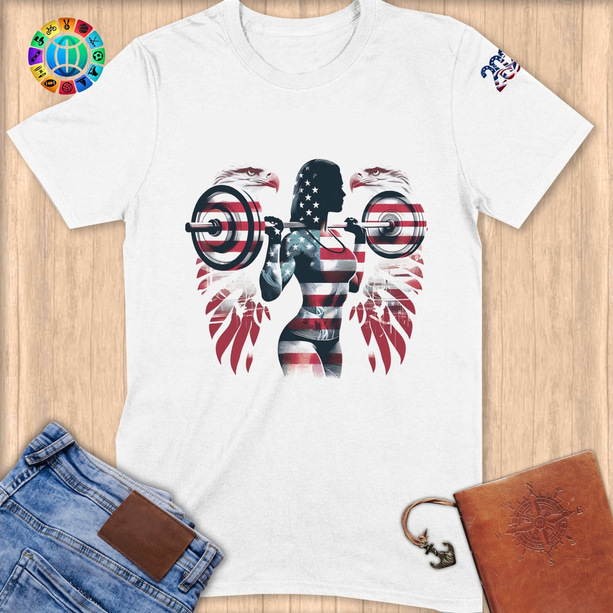 Physical Item S / White American Pride ~ Limited Edition "USA Excellence" ~ Softstyle T-Shirt