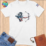 Physical Item S / White Archery American Flag~Limited Edition 2024 "USA Excellence" ~ Softstyle T-Shirt