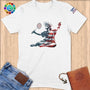 Physical Item S / White Badminton Glory ~ Limited Edition 2024 "USA Excellence" ~ Softstyle T-Shirt