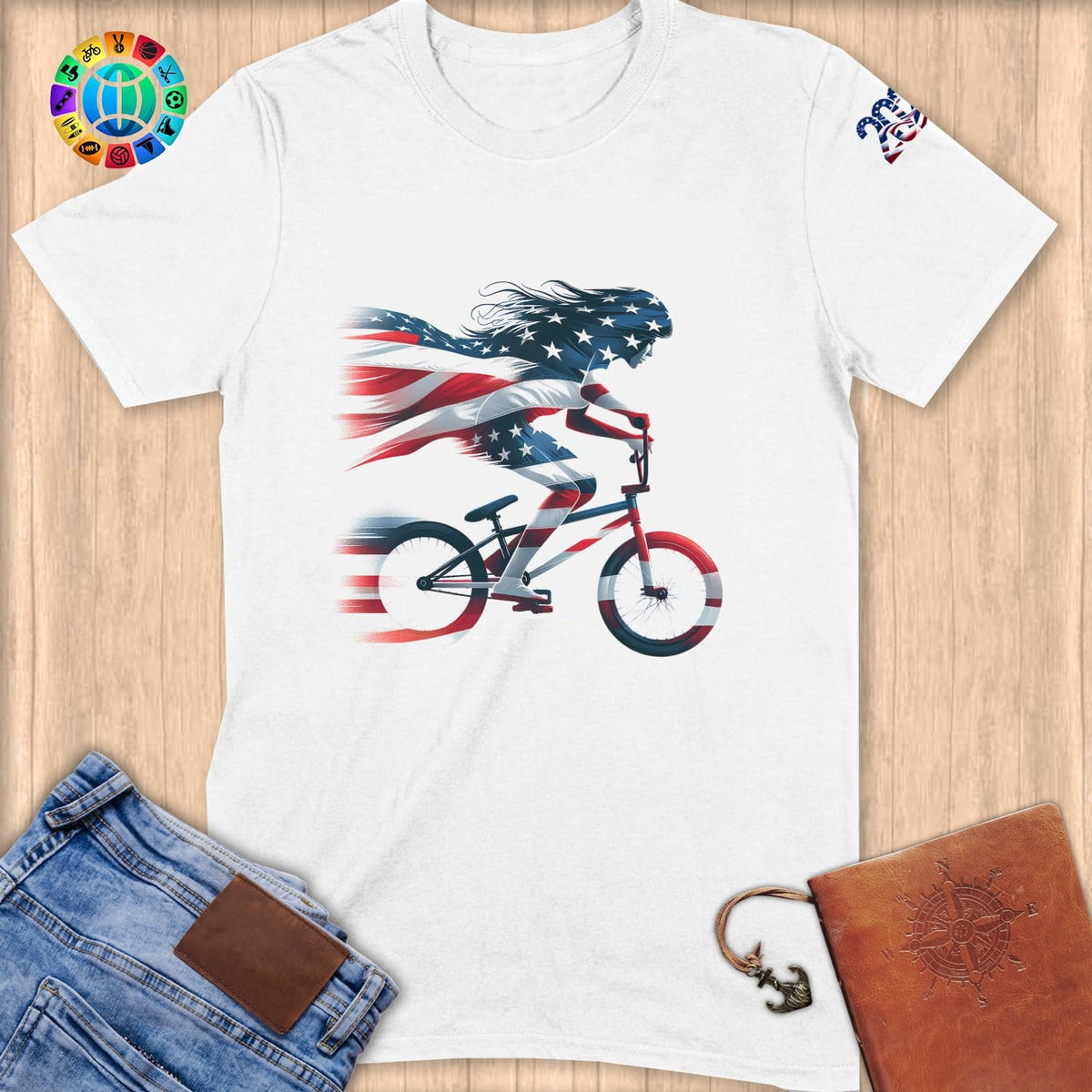 Physical Item S / White BMX Liberty ~ Limited Edition 2024 "USA Excellence" ~ Softstyle T-Shirt