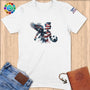 Physical Item S / White Bold Patriotic Soccer Eagle~Limited Edition 2024 "USA Excellence" ~ Softstyle T-Shirt