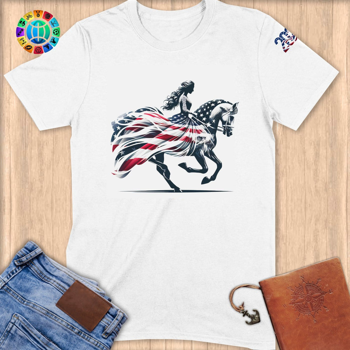 Physical Item S / White Elegance~Limited Edition 2024 "USA Excellence" ~ Softstyle T-Shirt