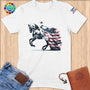 Physical Item S / White Equestrian Flows~Limited Edition 2024 "USA Excellence" ~ Softstyle T-Shirt