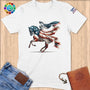 Physical Item S / White Equestrian Gallops~Limited Edition 2024 "USA Excellence" ~ Softstyle T-Shirt