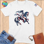 Physical Item S / White Equestrian Medal~Limited Edition 2024 "USA Excellence" ~ Softstyle T-Shirt