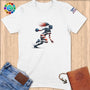 Physical Item S / White Handball Action ~ Limited Edition 2024 "USA Excellence" ~ Softstyle T-Shirt