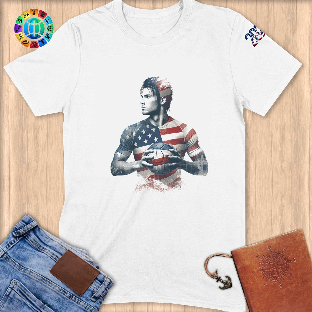 Physical Item S / White Handball Hero ~ Limited Edition 2024 "USA Excellence" ~ Softstyle T-Shirt