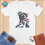 Physical Item S / White Hockey Stripes ~ Limited Edition 2024 "USA Excellence" ~ Softstyle T-Shirt