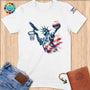 Physical Item S / White Liberty Basketball Dunk ~ Limited Edition "USA Excellence" ~ Softstyle T-Shirt