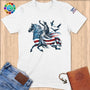 Physical Item S / White Liberty Trot~Limited Edition 2024 "USA Excellence" ~ Softstyle T-Shirt