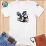 Physical Item S / White Patriotic Eagle Soccer~Limited Edition 2024 "USA Excellence" ~ Softstyle T-Shirt