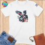 Physical Item S / White Patriotic Soccer Eagle Wings~Limited Edition 2024 "USA Excellence" ~ Softstyle T-Shirt