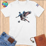 Physical Item S / White Patriotic Soccer Player Eagle Wing~Limited Edition 2024 "USA Excellence" ~ Softstyle T-Shirt
