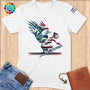Physical Item S / White Rowing Stripes~Limited Edition 2024 "USA Excellence" ~ Softstyle T-Shirt