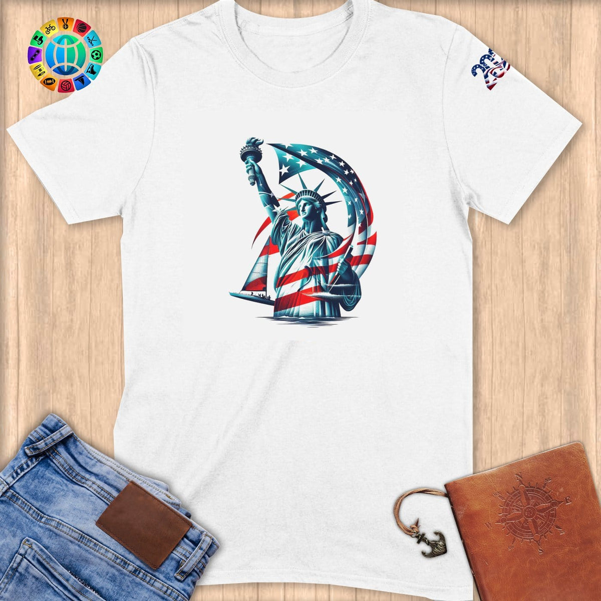 Physical Item S / White Sailing Pride Liberty ~ Limited Edition 2024 "USA Excellence" ~ Softstyle T-Shirt