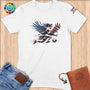 Physical Item S / White Soccer Eagle Girl~Limited Edition 2024 "USA Excellence" ~ Softstyle T-Shirt