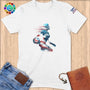 Physical Item S / White Star-Spangled Volley ~ Limited Edition "USA Excellence" ~ Softstyle T-Shirt