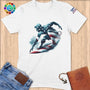 Physical Item S / White Surfing Patriot ~ Limited Edition 2024 "USA Excellence" ~ Softstyle T-Shirt