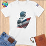 Physical Item S / White Surfing Portrait ~ Limited Edition 2024 "USA Excellence" ~ Softstyle T-Shirt