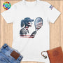 Physical Item S / White Tennis Eagle ~ Limited Edition 2024 "USA Excellence" ~ Softstyle T-Shirt
