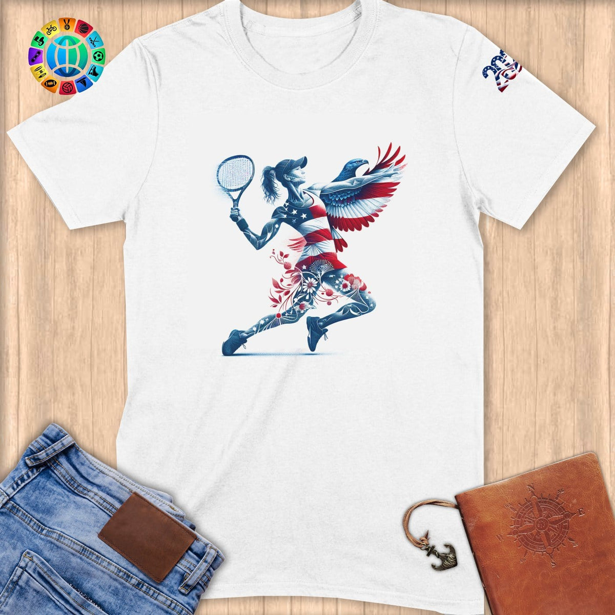 Physical Item S / White TEnnis Power~Limited Edition 2024 "USA Excellence" ~ Softstyle T-Shirt