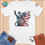 Physical Item S / White Triathlete Wheels~Limited Edition 2024 "USA Excellence" ~ Softstyle T-Shirt