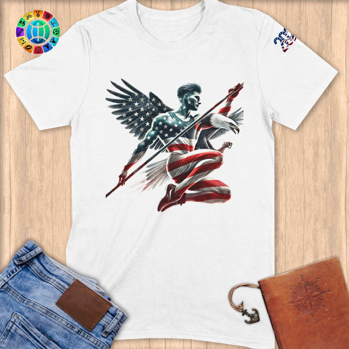 Physical Item S / White Vault Determination~Limited Edition 2024 "USA Excellence" ~ Softstyle T-Shirt